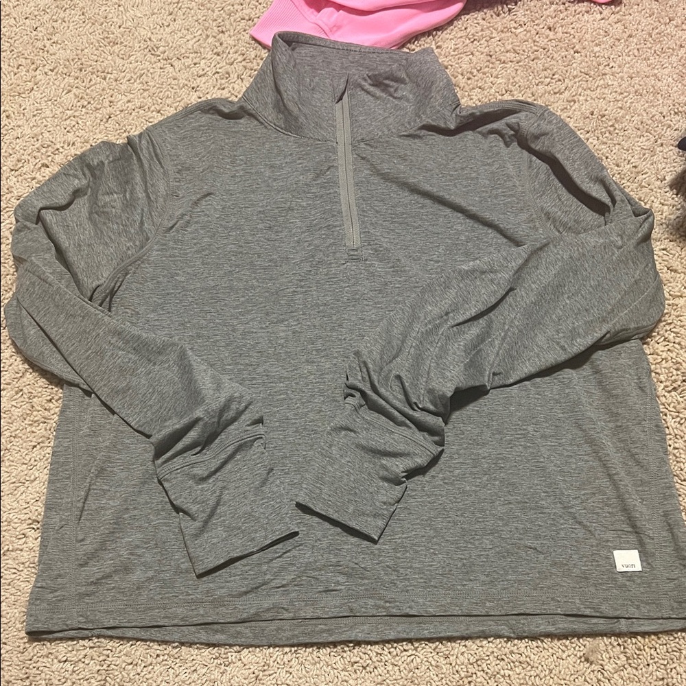 Vuori Gray Quarter-Zip Pullover